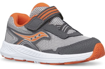 Image of Saucony Ride 10 JR Sneakers - Kids, Grey/Orange, 12, Wide, SL267314-W-12