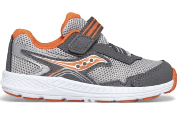 Image of Saucony Ride 10 JR Sneakers - Kids, Grey/Orange, 12, Wide, SL267314-W-12