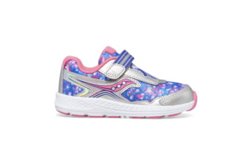 Image of Saucony Ride 10 JR Sneakers - Kids, Silver/Pink, 11, Wide, SL167483-W-11