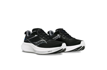 Image of Saucony Ride 17 Shoes - Womens, Black/White, 10, Wide, S10925-100-001-W-10
