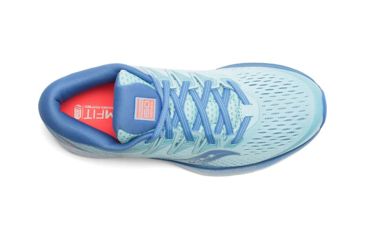 Image of Saucony Ride ISO 2 Road Running Shoe - Womens, Blue/Coral, Medium, 5, S10514-1-Medium-5