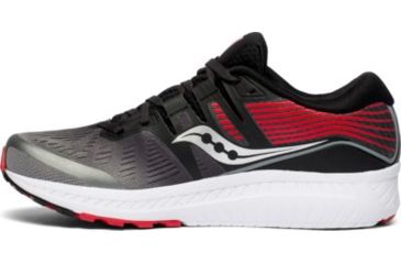 Image of Saucony Ride ISO Road Running Shoes - Mens, Grey/Black, Medium, 12, S20444-5-12