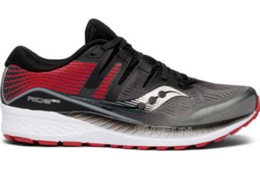 Image of Saucony Ride ISO Road Running Shoes - Mens, Grey/Black, Medium, 12, S20444-5-12