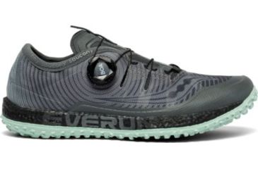 Image of Saucony Switchback ISO Trail Running Shoes - Womens, Grey/Mint, Medium, 6.5, S10482-1-6.5