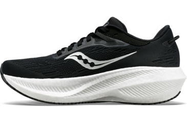 Image of Saucony Triumph 21 Shoes - Womens, Black/White, 9, Wide, S10882-10-001-W-9