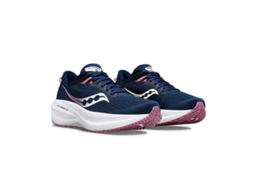 Image of Saucony Triumph 21 Shoes - Womens, Navy/Orchid, 5.5, Medium, S10881-105-410-M-5.5