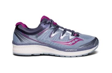 Image of Saucony Triumph Iso 4 Road Running Shoes - Womens, Fog/Grey/Purple, 6.5 US S10413-1-6.5  US