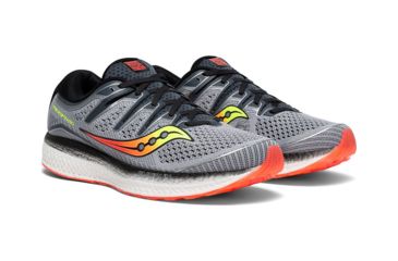 Image of Saucony Triumph ISO 5 Road Running Shoe - Mens, Grey/Black, Medium, 7, S20462-1-Medium-7