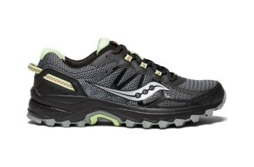 Image of Saucony Womens Excursion TR11 Trail Running Shoe, Black/Lime, 7.5 US S10392-8-7.5 US