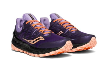 Image of Saucony Xodus Iso 3 Trail Running Shoes - Women's, Purple/Peach, Medium, 8 S10449-37-Medium-8