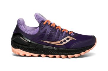 Image of Saucony Xodus Iso 3 Trail Running Shoes - Women's, Purple/Peach, Medium, 8 S10449-37-Medium-8
