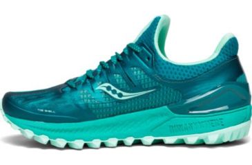 Image of Saucony Xodus Iso 3 Trail Running Shoes - Womens, Green/Aqua, Medium, 10.5, S10449-35-10.5