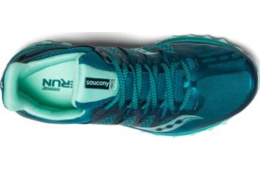 Image of Saucony Xodus Iso 3 Trail Running Shoes - Womens, Green/Aqua, Medium, 10.5, S10449-35-10.5