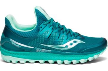 Image of Saucony Xodus Iso 3 Trail Running Shoes - Womens, Green/Aqua, Medium, 10.5, S10449-35-10.5