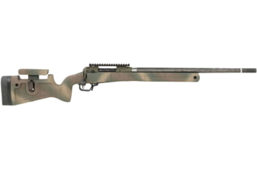 Image of Savage Arms 110 Pro Pursuit Bolt Action Rifle, 308 Win/7.62x51 NATO, 20in 5/8x24 TPI Cf Wrapped Barrel, 1-10, Synthetic Graybone Camo Stock, Cerakote Green, 58155-FRRMPG