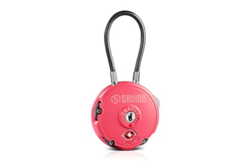 Image of Savior Equipment 3 Digit Cable Lock, Pink, Small, LK-ROUND-PI