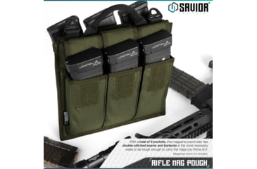 Image of Savior Equipment 6 Slot Rifle Magazine Pouch, OD Green, MP-RS-X6-ST-OG