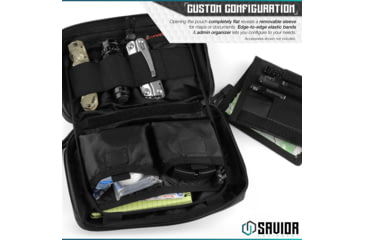 Image of Savior Equipment 9x5in Admin Pouch, Molle Style, Black, SP-9X5MOL-ADMIN-BK