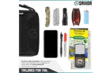 Image of Savior Equipment 9x5in Admin Pouch, Molle Style, Black, SP-9X5MOL-ADMIN-BK
