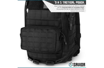 Image of Savior Equipment 9x5in Pouch, LCM Style, Black, SP-9X5LCM-PLAIN-BK