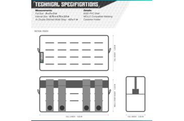 Image of Savior Equipment 9x5in Pouch, LCM Style, Gray, SP-9X5LCM-PLAIN-GS