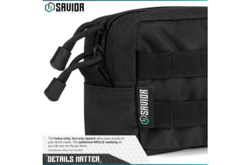 Image of Savior Equipment 9x5in Pouch, Molle Style, Black, SP-9X5MOL-PLAIN-BK