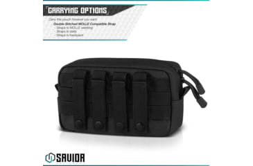 Image of Savior Equipment 9x5in Pouch, Molle Style, Black, SP-9X5MOL-PLAIN-BK