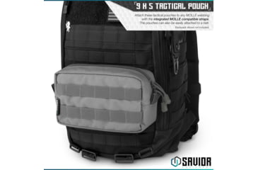 Image of Savior Equipment 9x5in Pouch, Molle Style, Gray, SP-9X5MOL-PLAIN-GS