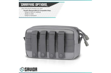 Image of Savior Equipment 9x5in Pouch, Molle Style, Gray, SP-9X5MOL-PLAIN-GS
