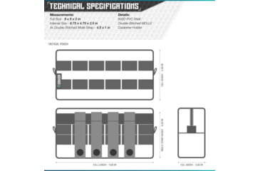 Image of Savior Equipment 9x5in Pouch, Molle Style, Gray, SP-9X5MOL-PLAIN-GS