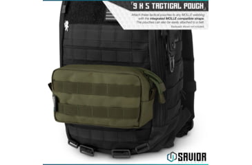 Image of Savior Equipment 9x5in Pouch, Molle Style, OD Green, SP-9X5MOL-PLAIN-OG