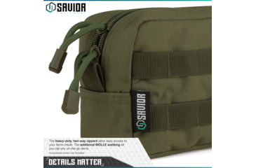 Image of Savior Equipment 9x5in Pouch, Molle Style, OD Green, SP-9X5MOL-PLAIN-OG