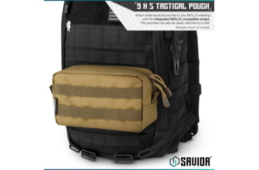 Image of Savior Equipment 9x5in Pouch, Molle Style, Tan, SP-9X5MOL-PLAIN-TN