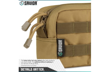 Image of Savior Equipment 9x5in Pouch, Molle Style, Tan, SP-9X5MOL-PLAIN-TN
