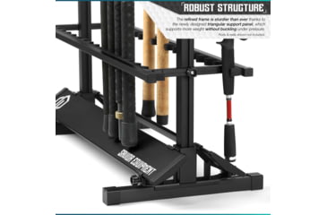Image of Savior Equipment Aluminum Fishing Rod Rack, 24 Slot, Carbon Black, RK-FRODAL-24-BK