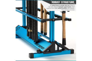 Image of Savior Equipment Aluminum Fishing Rod Rack, 24 Slot, Ocean Blue, RK-FRODAL-24-OB
