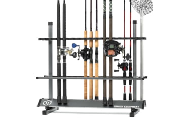 Image of Savior Equipment Aluminum Fishing Rod Rack, 36 Slot, Gunmetal Grey, 35in x 30.25in x 14.75in, RK-FRODAL-36-GM