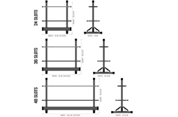 Image of Savior Equipment Aluminum Fishing Rod Rack, 36 Slot, Ocean Blue, RK-FRODAL-36-OB