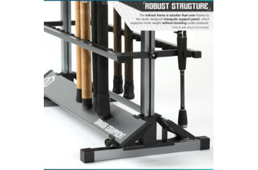Image of Savior Equipment Aluminum Fishing Rod Rack, 48 Slot, Gunmetal Gray, RK-FRODAL-48-GM