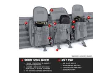 Image of Savior Equipment American Classic Double Rifle Case, 36in, Gray, RB-3612DG-V1-GS