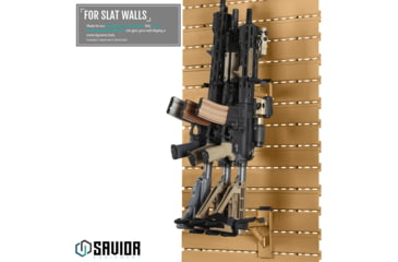 Image of Savior Equipment Angle Adjustable Rifle Wall Rack System, Tan, Barrel Rack 12 x 4 x 8, Stock Rack 12.5 x, WRS-ACC-AD3-TN