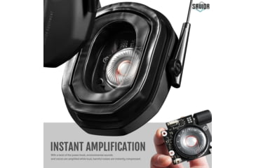 Image of Savior Equipment Apollo Electronic Sound Suppressor, Black, Collapsed: 5.5 x 5.5 x 4, EM-APOLLO-BK