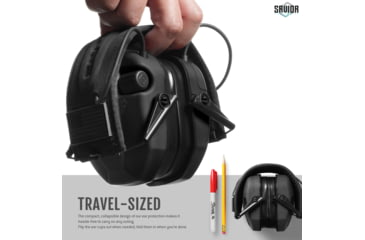 Image of Savior Equipment Apollo Electronic Sound Suppressor, Black, Collapsed: 5.5 x 5.5 x 4, EM-APOLLO-BK