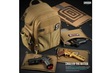 Image of Savior Equipment Compact S.E.M.A Pistol Backpack, 3 Gun, Dark FDE, BP-CPSEMA-WS-TN