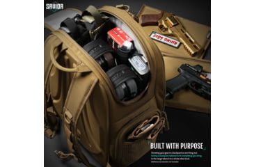 Image of Savior Equipment Compact S.E.M.A Pistol Backpack, 3 Gun, Dark FDE, BP-CPSEMA-WS-TN