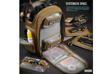 Image of Savior Equipment Compact S.E.M.A Pistol Backpack, 3 Gun, Dark FDE, BP-CPSEMA-WS-TN