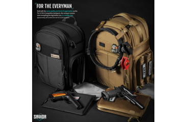 Image of Savior Equipment Compact S.E.M.A Pistol Backpack, 3 Gun, Obsidian Black, BP-CPSEMA-WS-BK