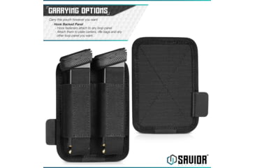 Image of Savior Equipment Double Pistol Mag Holder, Black, MP-TNS-PISX2-BK