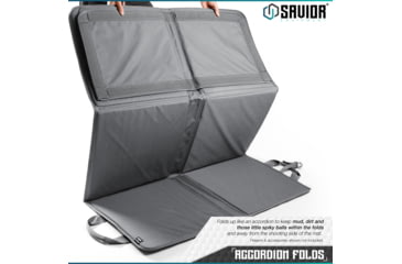 Image of Savior Equipment Folding Shooting Mat, Gray, Full Size - 89in x 41in, Folded - 19.5in x 19in x 3, SM-FOLD-GS
