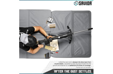 Image of Savior Equipment Folding Shooting Mat, Gray, Full Size - 89in x 41in, Folded - 19.5in x 19in x 3, SM-FOLD-GS